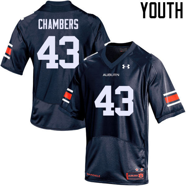 Auburn Tigers Youth Cedric Chambers #43 Navy Under Armour Stitched College NCAA Authentic Football Jersey WMH8774ND